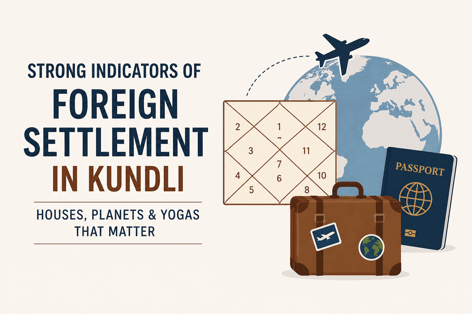 Strong Indicators of Foreign Settlement in Kundli: Houses, Planets & Yogas That Matter
